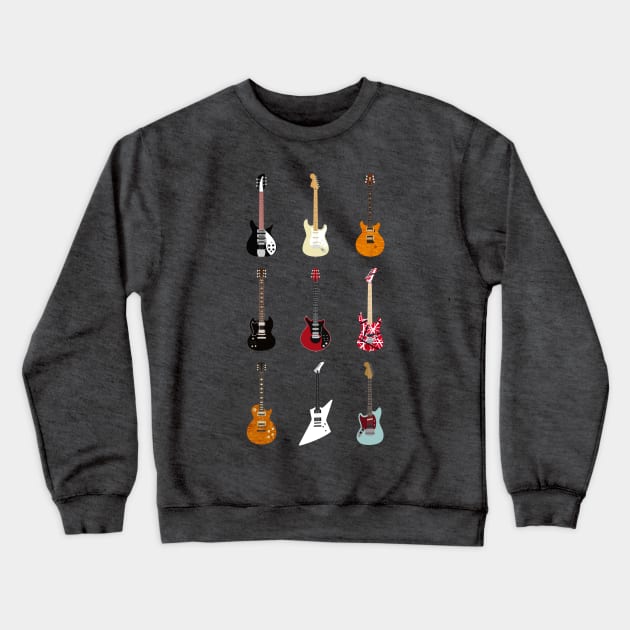 Guitars Of The History Of Rock ✅ Crewneck Sweatshirt by Sachpica